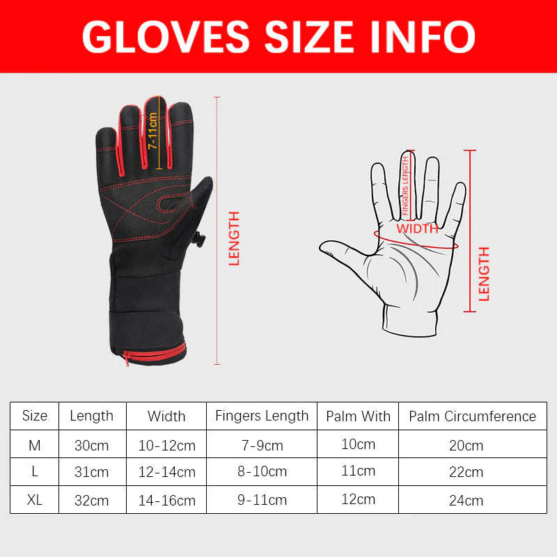 Heated Glove- Rechargeable Electric Finger Touch Screen Thin Heated Gloves Liners