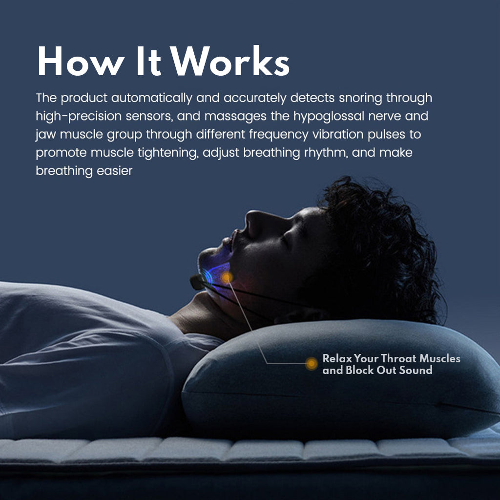 Smart Muscle Tightening & Anti-Snoring Chin Strap Device - For Sleep Apnea